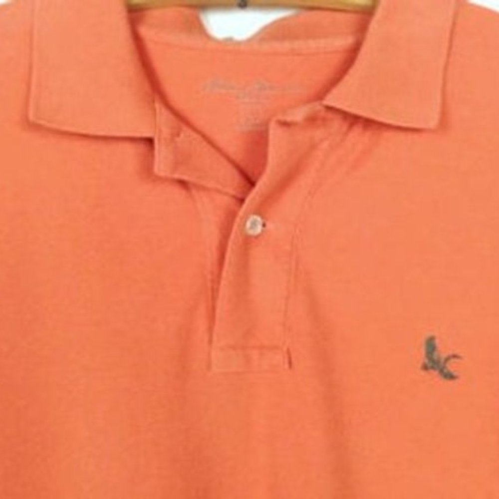 Eddie Bauer peach cotton polo shirt - Picture 2 of 4
